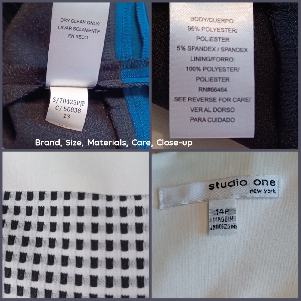 STUDIO ONE SLEEVELESS DRESS SIZE 14P - Picture 5 of 13